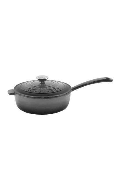 Heinner Enameled cast iron saucepan with handle and lid, 24x8cm, capacity 2.5l Marble Gray / DCN58638