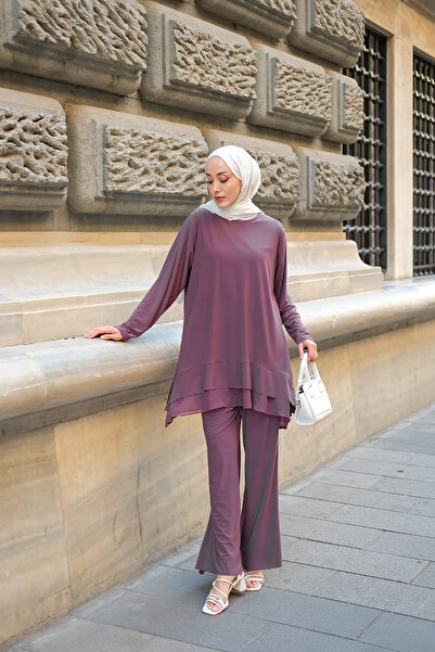 LOCCO Kadın Tül Detay İkili Takım Vişne Çürüğü