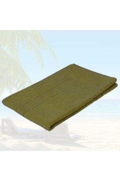 Ralex Beach or SPA Towel 80 x 180 cm Greek Border 100% Cotton 450 gr./m², Green