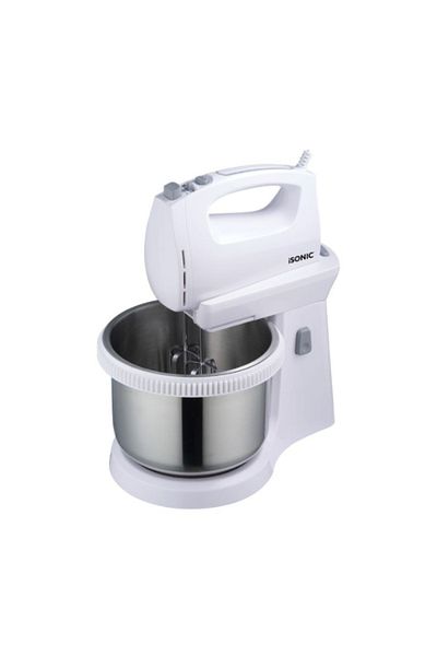 iSonic 300W 3.2 Liters Stand Mixer with Bowl IM732 (White)