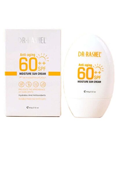DR.RASHEL كريم دكتور راشيل المرطب المضاد للشيخوخة وواقي الشمس بعامل حماية من الشمس 60++ أبيض 60 جرام