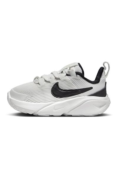 Nike Star Runner 4 Elastic Lace Shoes - Summit White/Black/Barely Volt/White