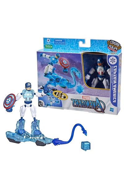 AVENGERS Figurină Marvel 2 în 1 Bend and Flex, Căpitanul America, 15 cm