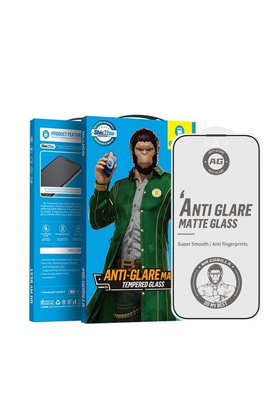 BLUEO Folie de protecție pentru iPhone 16 Pro Max, sticlă securizată, Ultra HD, sticlă antireflex, transparentă mată