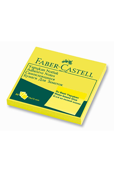 Faber Castell Faber-Castell 75X75Mm Adhesive Note Paper Neon Yellow 5089565434
