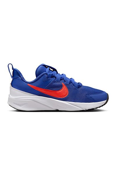 Nike Star Runner 4 Elastic Lace Shoes - Astronomy Blue/White/Total Orange/Team Orange