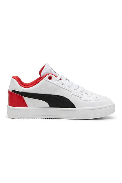 Puma Ferrari Caven 2.0 Lace Up Sneakers - White/Black/Rosso Corsa
