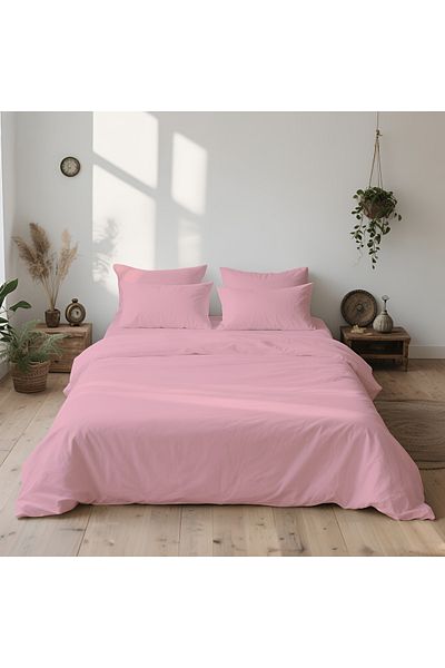 kesenegore 4 Piece Elastic Sheet Cotton Ranforce Fabric Double Duvet Cover Set