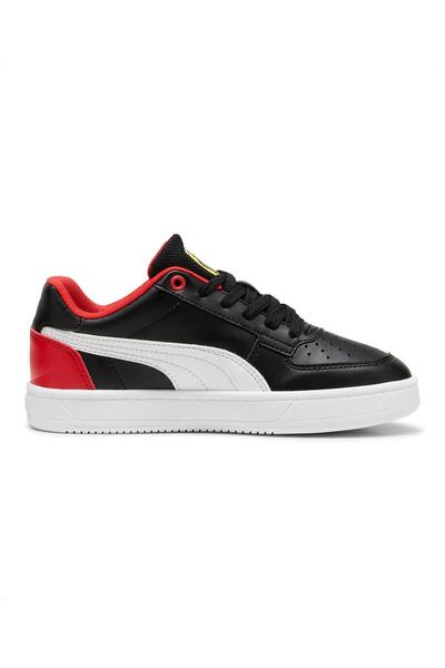 Puma Ferrari Caven 2.0 Lace Up Sneakers - Black/White/Rosso Corsa