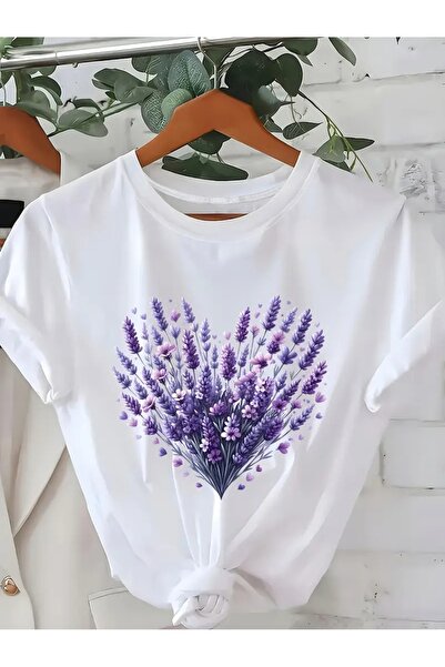 CLASİVA Lavender and Heart New Season Modern Design Custom Print Women Unisex...