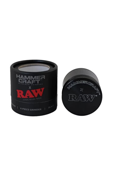 RAW Grinder HammerCraft x Black aluminum aerospace black 4 Parts Ø55mm