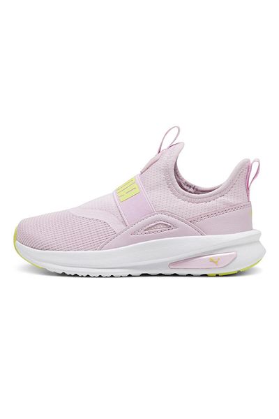 Puma SOFTRIDE Enzo Evo Slip-On Youth Shoes - Grape Mist/Electric Lime/White