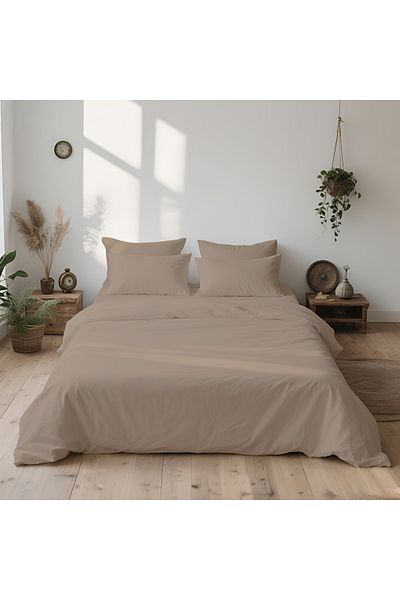 kesenegore 4 Piece Elastic Sheet Cotton Ranforce Fabric Double Duvet Cover Set