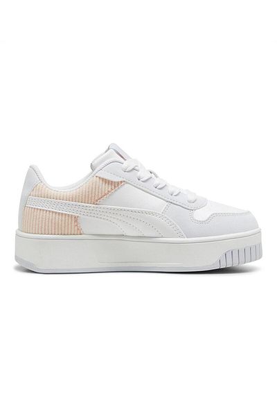 Puma Carina Street Cord Sneakers - Silver Mist/White/Island Pink
