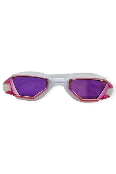 Budi Mirrored Swimming Goggles Silicone Red - 1765