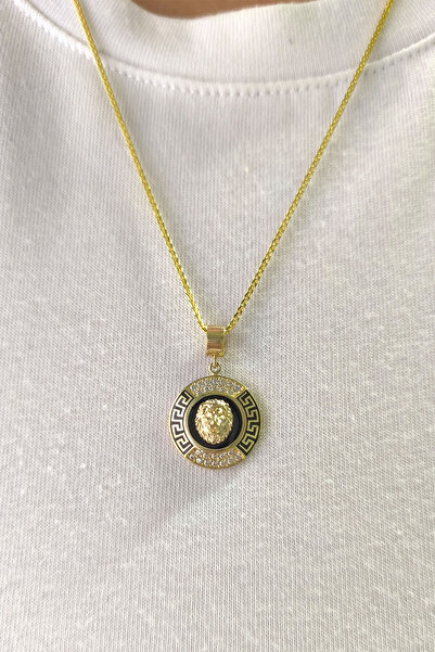 Aslı Gold Altın Pana Detaylı Aslan Kolye