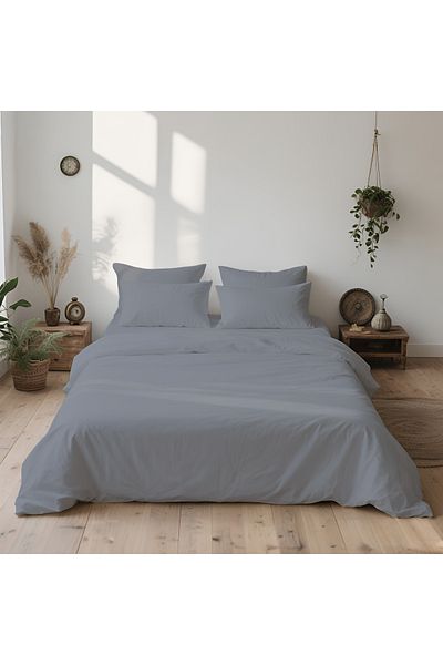 kesenegore 4 Piece Elastic Sheet Cotton Ranforce Fabric Double Duvet Cover Set
