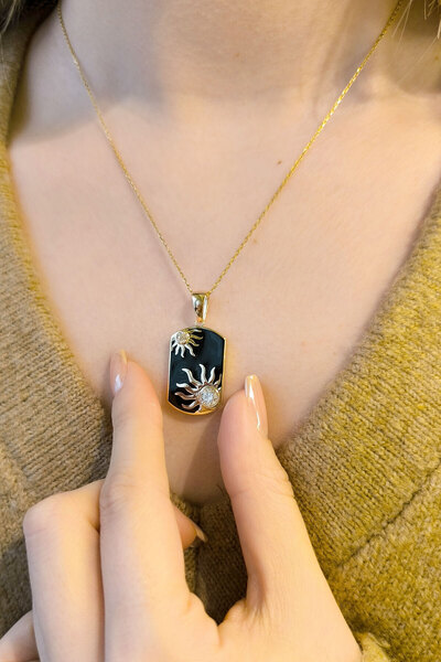 Aslı Gold Karanlığa Doğan Güneş Kolye