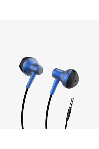 Linktech Süper Bass Kablolu Kulaklık , H677 Mavi Mikrofonlu Metal Kablolu Kul...