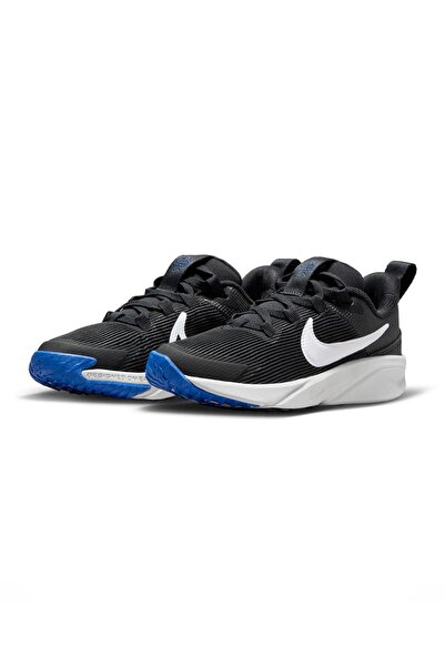 Nike Star Runner 4 Elastic Lace Shoes - Black/White/Astronomy Blue/Photon Dust
