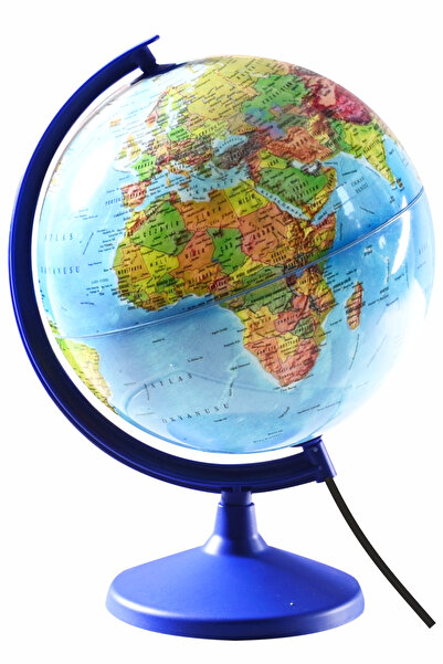 Artı Harita IŞIKLI Hem SİYASİ Hem FİZİKİ DÜNYA KÜRE ( YERKÜRE ) 30 cm Çap - YAZILIP SİLİNEBİLİR