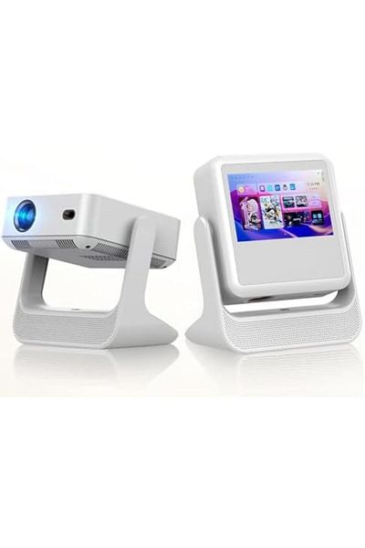 SUKILO Smart Touch Projector, FHD 1080p, Auto Focus, 10W Stereo Speaker, Android OS, Dual WiFi, Blue