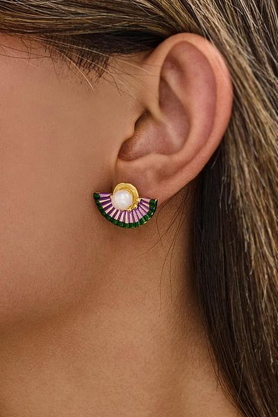 New Obsessions La Condamine Fan Earrings