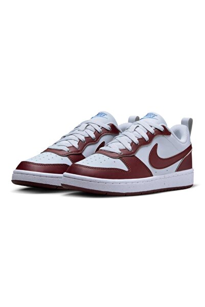 Nike Court Borough Low Recraft Shoes - Pure Platinum & Dark Team Red
