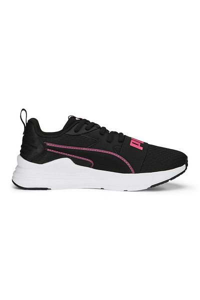 Puma حذاء رياضي وايرد ران بيور جونيور برباط - أسود ووردي