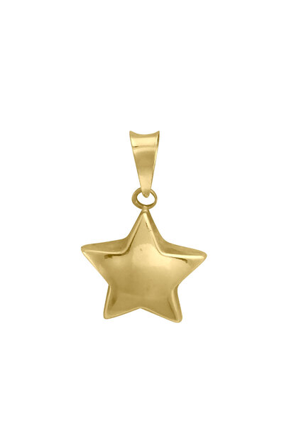 Aslı Gold Altın Bombeli Yıldız Kolye Ucu (UC0207)