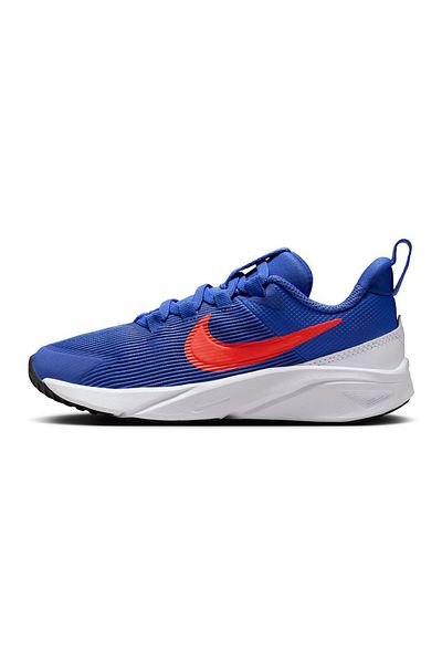 Nike Star Runner 4 Elastic Lace Shoes - Astronomy Blue/White/Total Orange/Team Orange