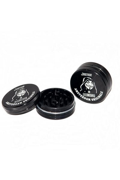 Amsterdam Grinder Anonymous Justice is Coming Originals Aluminum Black 2 Parts Ø50mm