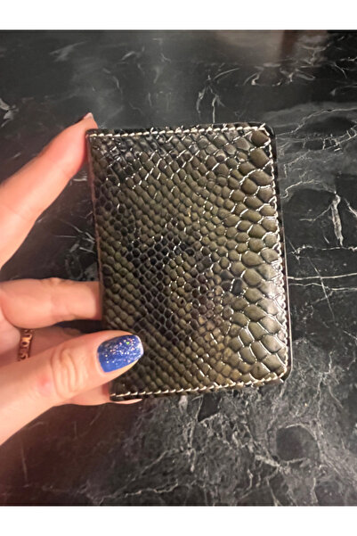 Pinkylola Pinkyloladesign- Love Model Khaki Green Patent Leather Snake Printe...