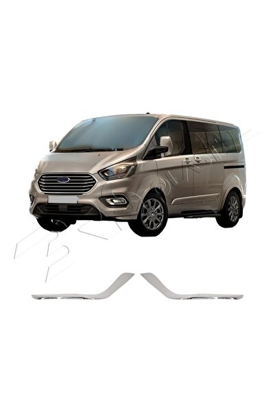 BRSPLAST Ford Custom Uyumlu 2018-2024 Krom Sis Farı Çerçevesi 2 Parça Paslanm...