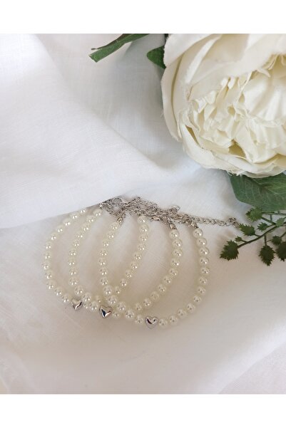 DENİZDENAL اسوارة لؤلؤ قلب ذهبي 3 قطع