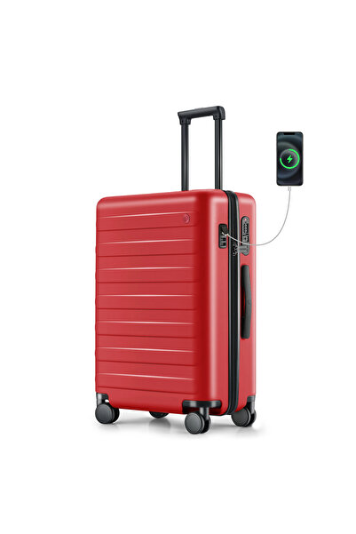 NINETYGO Rhine 20" Red Rhine Koleksiyonu | DUO | Sert Kapaklı 20 İnç El Bagajı