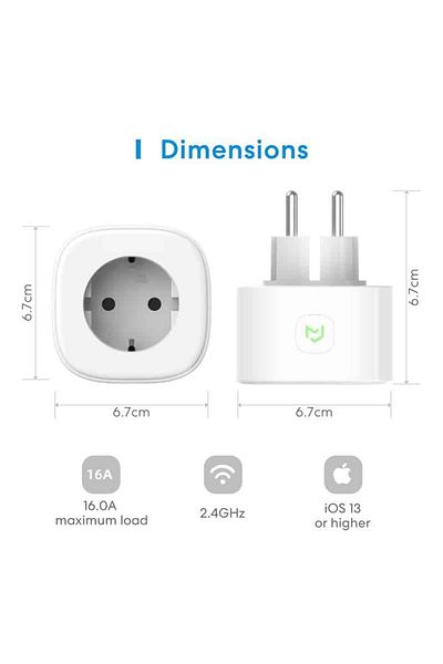 MEROSS Priză inteligentă Wi-Fi, - 0251000162, albă