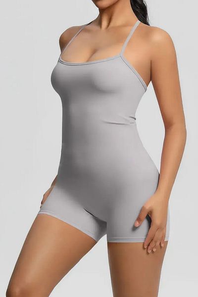 Thestiluxe Straptoparlayici Sports Shorts Jumpsuit