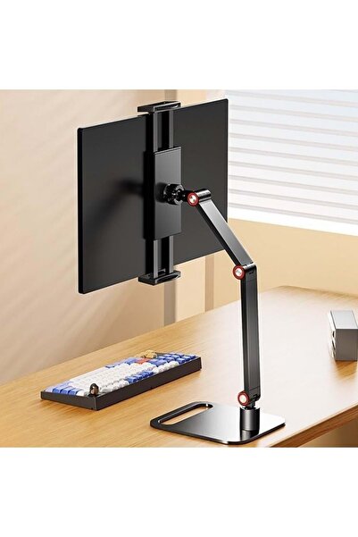 Triline Monitör Tablet iPad Telefon Tutucu 12-16 İnç Universal Metal 360° Der...
