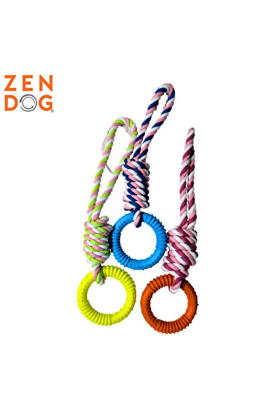 ZENDOG مجموعة ألعاب الكلاب مع خيوط قطنية وحلقات مطاطية - مثالية للسحب واللعب ...