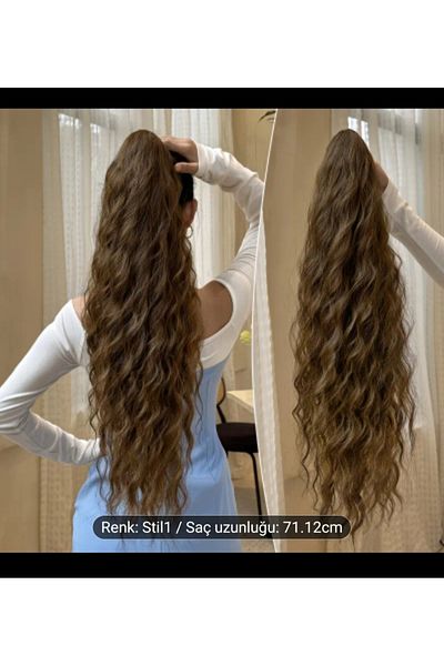 Handmade Wig Hairpiece Ponytail Snap Fiber Heat Resistant Hair