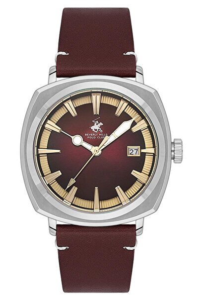 Beverly Hills Polo Club ساعة بيفرلي هيلز بولو كلوب للرجال بمينا بني داكن - BP...