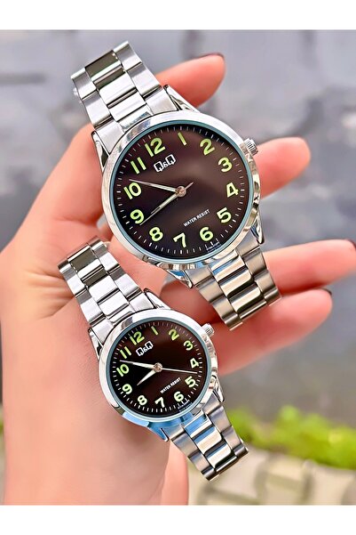 Q&Q QQ Takım Kol Saati-Sevgili Çift Saati-Orjinal-Garantili-Su Geçirmez-Kadın Erkek Uyumlu Takım Saat