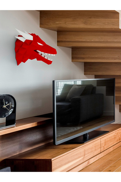 YSY AKROBAT AKROBAT 3D Ejderha Duvar Süsü | Çocuk Odası ve Ev Duvar Dekoru | Kendin Yap Duvar Sanatı