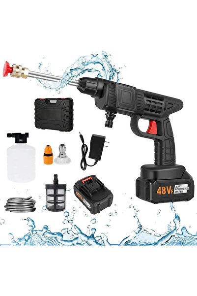 SUKILO رشاش مياه لاسلكي عالي الضغط ٤٨ فولت | غسالة سيارات قابلة لإعادة الشحن ...