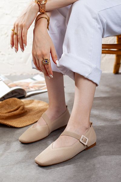 Adım Adım Women's Cross Belted Flat Ballerinas