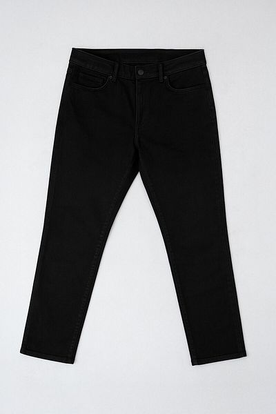 MARKAPIA Ανδρικό Straight Fit Lycra Μαύρο Jean Παντελόνι