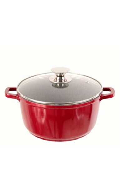 Swan Granite saucepan with inside and yena lid 26cm/ 5 L bordeaux red