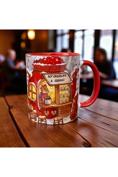mug shop Hot Chocolate Cookies Quality Porcelain Cozy Mug-Gift Home-Office-Tea-Coffee Mug