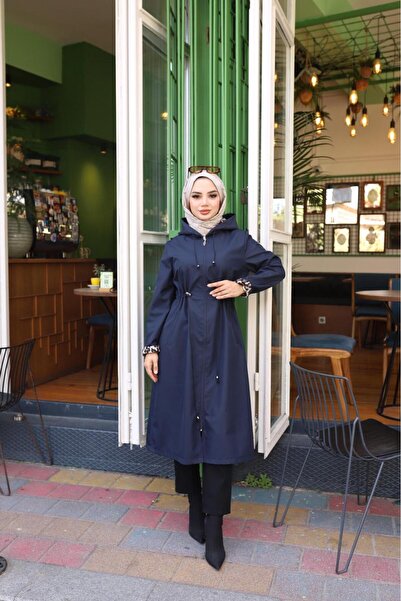 ALNİSS COLLECTİON Büyük Beden İçi Leopar Desenli Trençkot